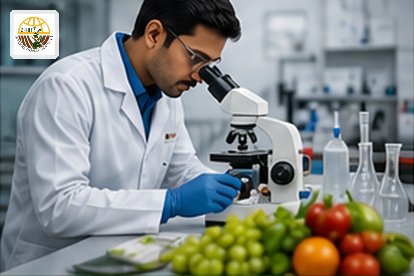 Laboratory quality inspection of fresh produce